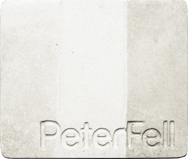 PeterFell-white-coloured-concrete-block-SuperWhite White concrete sample.