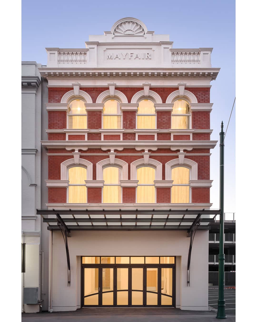 WAL0020 Mayfair Building Christchurch, Seddons GRC Innovations, Custom PFL Colour