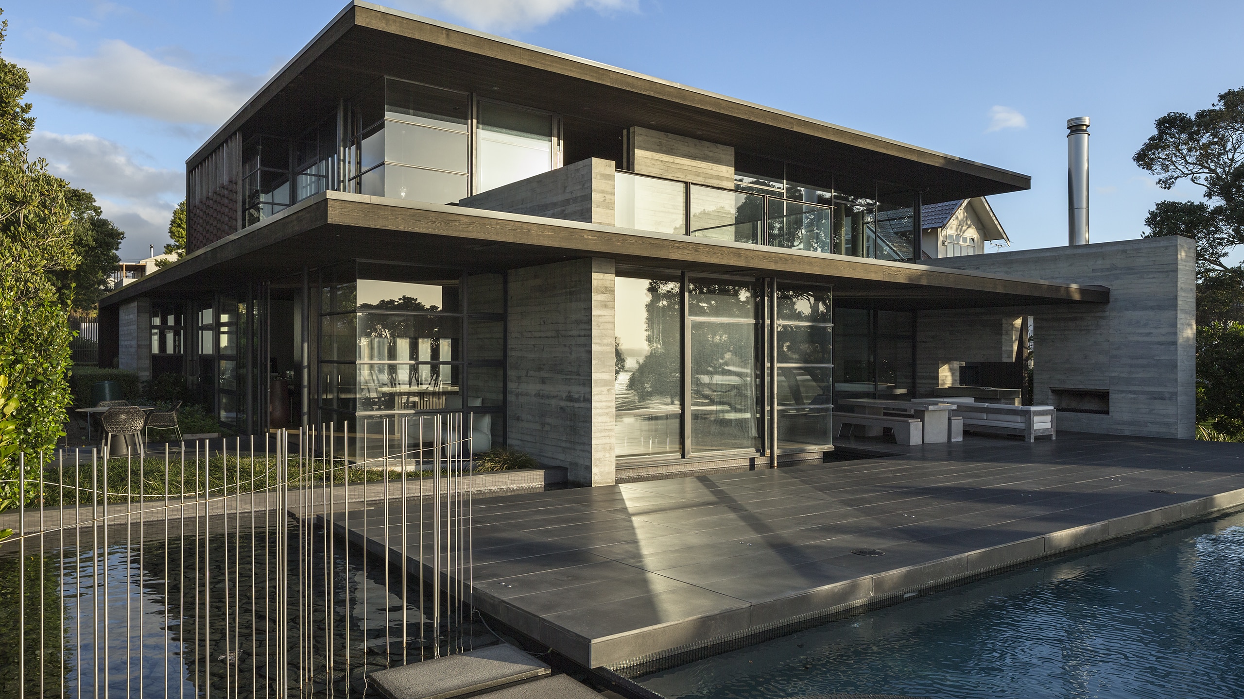 coloured concrete pool